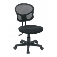 OSP Home Furnishings EM39800-3 Mesh Task Chair In Black Fabric